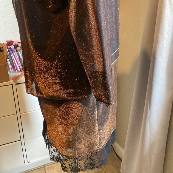 Patra Brown and Orange Midi Dress - Picture 4 of 10